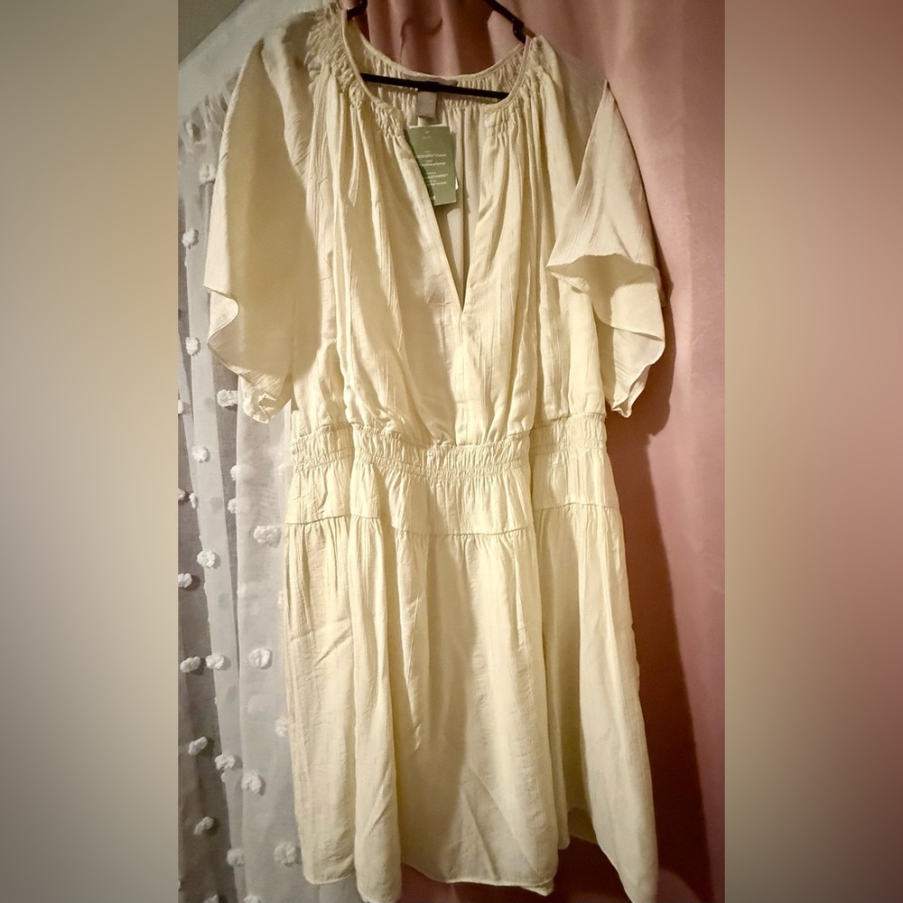 H&M Elegant Cream Maxi Dress